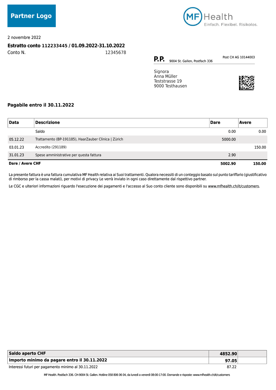 Invoice Front